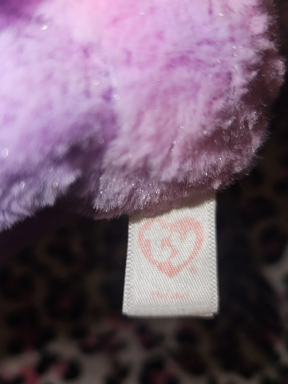 Ty Plush Sloth Stuffed Animal in Purple and Pink with Sparkly Eyes